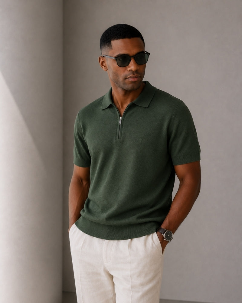 Marbella Zip Up Polo